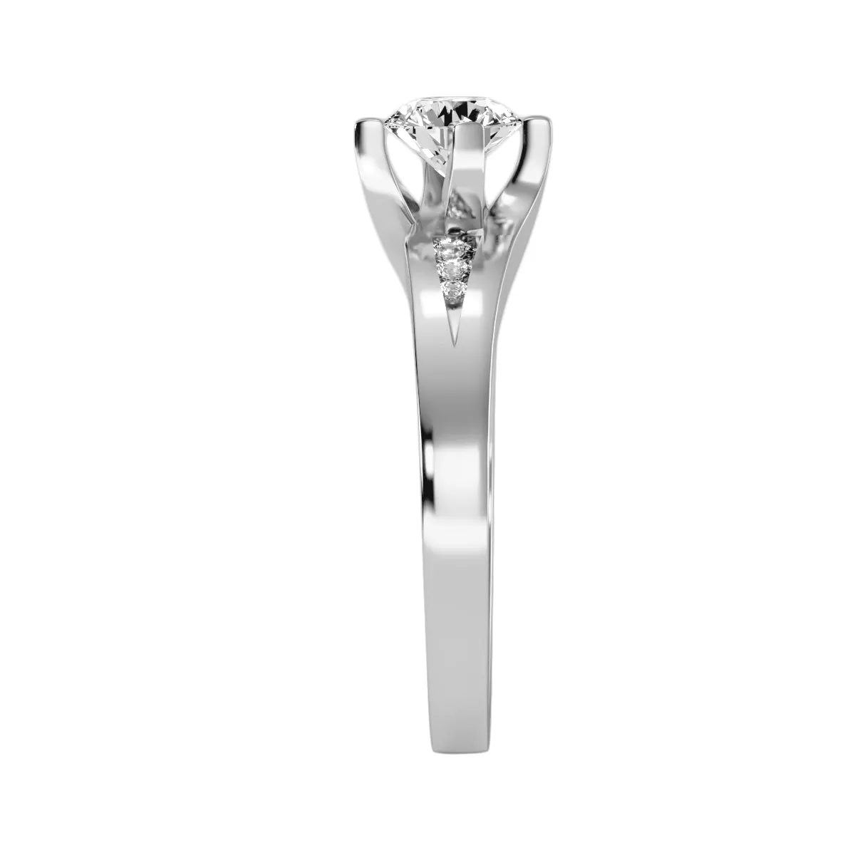 0.67 Carat Diamond 14K White Gold Engagement Ring