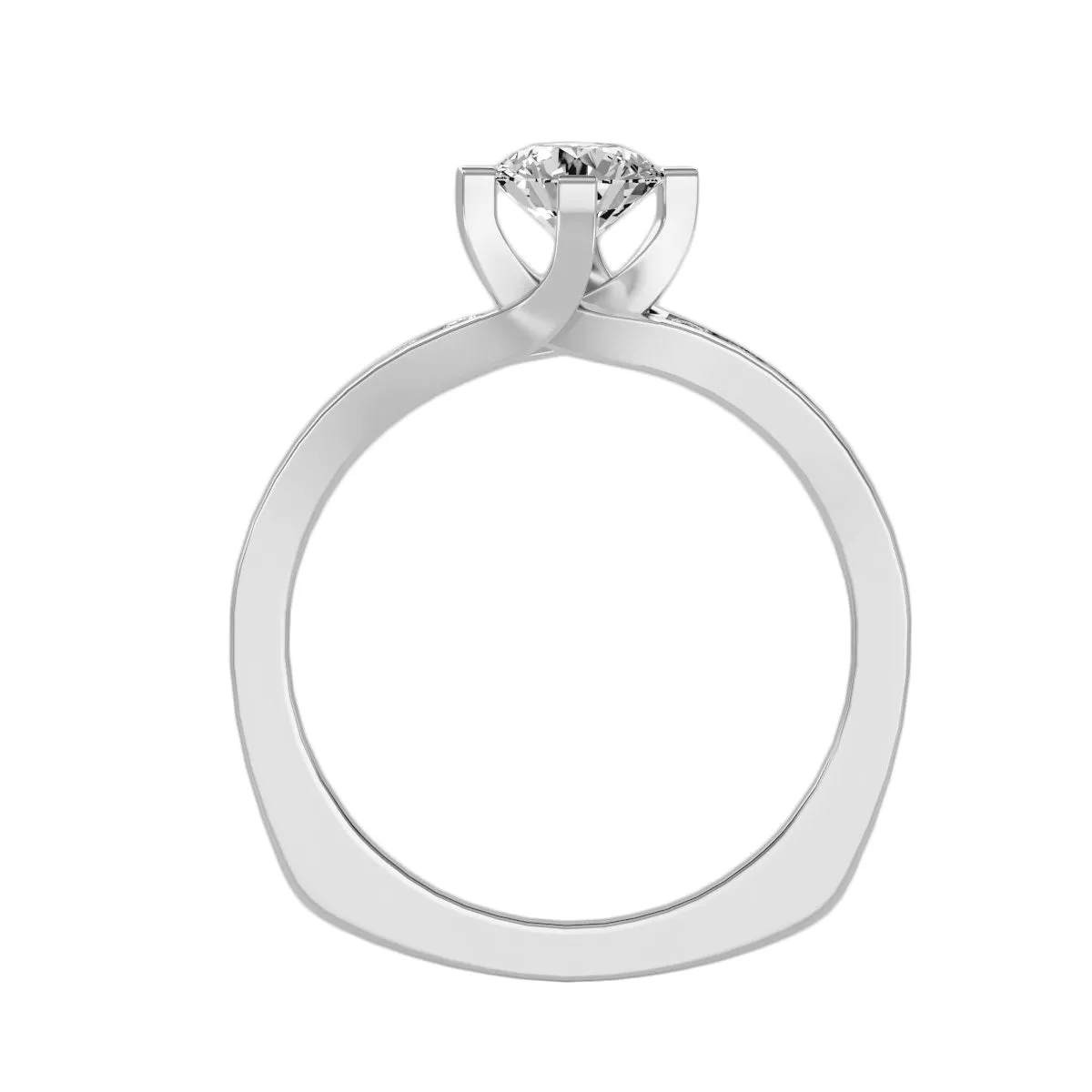 0.67 Carat Diamond 14K White Gold Engagement Ring