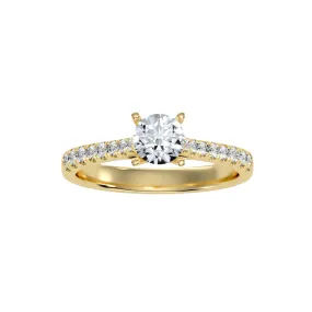 0.84 Carat Diamond 14K Yellow Gold Engagement Ring