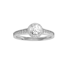 0.92 Carat Diamond 14K White Gold Engagement Ring