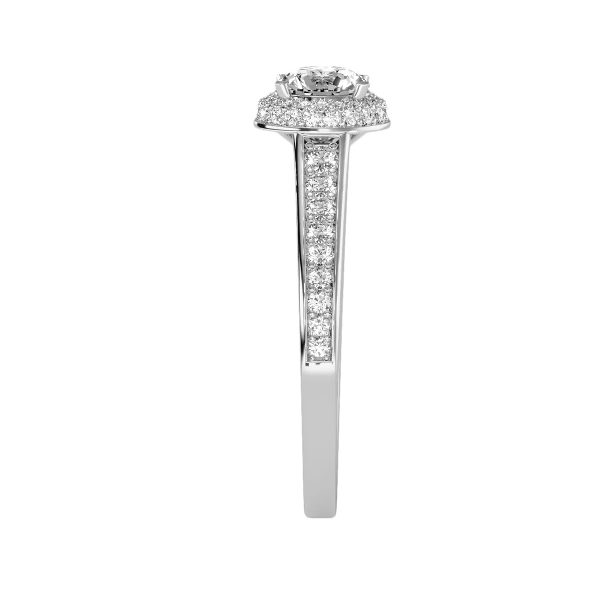 0.92 Carat Diamond 14K White Gold Engagement Ring