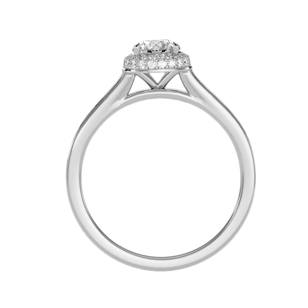 0.92 Carat Diamond 14K White Gold Engagement Ring