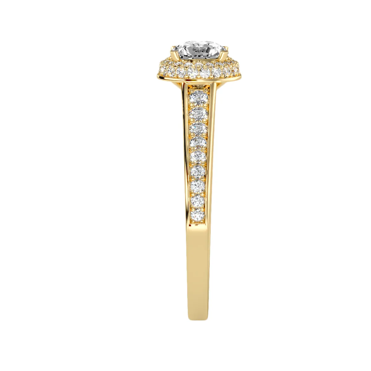 0.92 Carat Diamond 14K Yellow Gold Engagement Ring