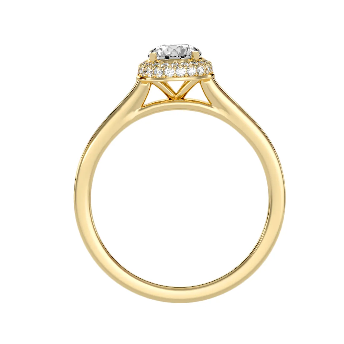 0.92 Carat Diamond 14K Yellow Gold Engagement Ring