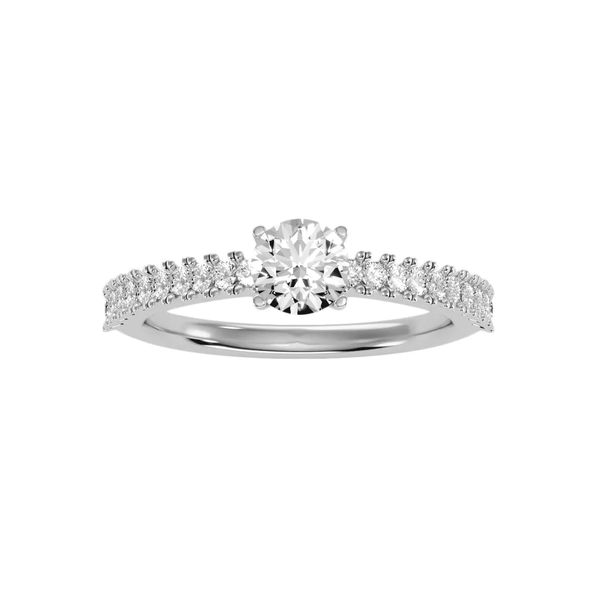 0.98 Carat Diamond 14K White Gold Engagement Ring