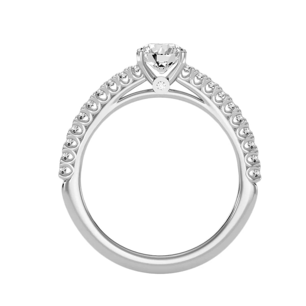 0.98 Carat Diamond 14K White Gold Engagement Ring