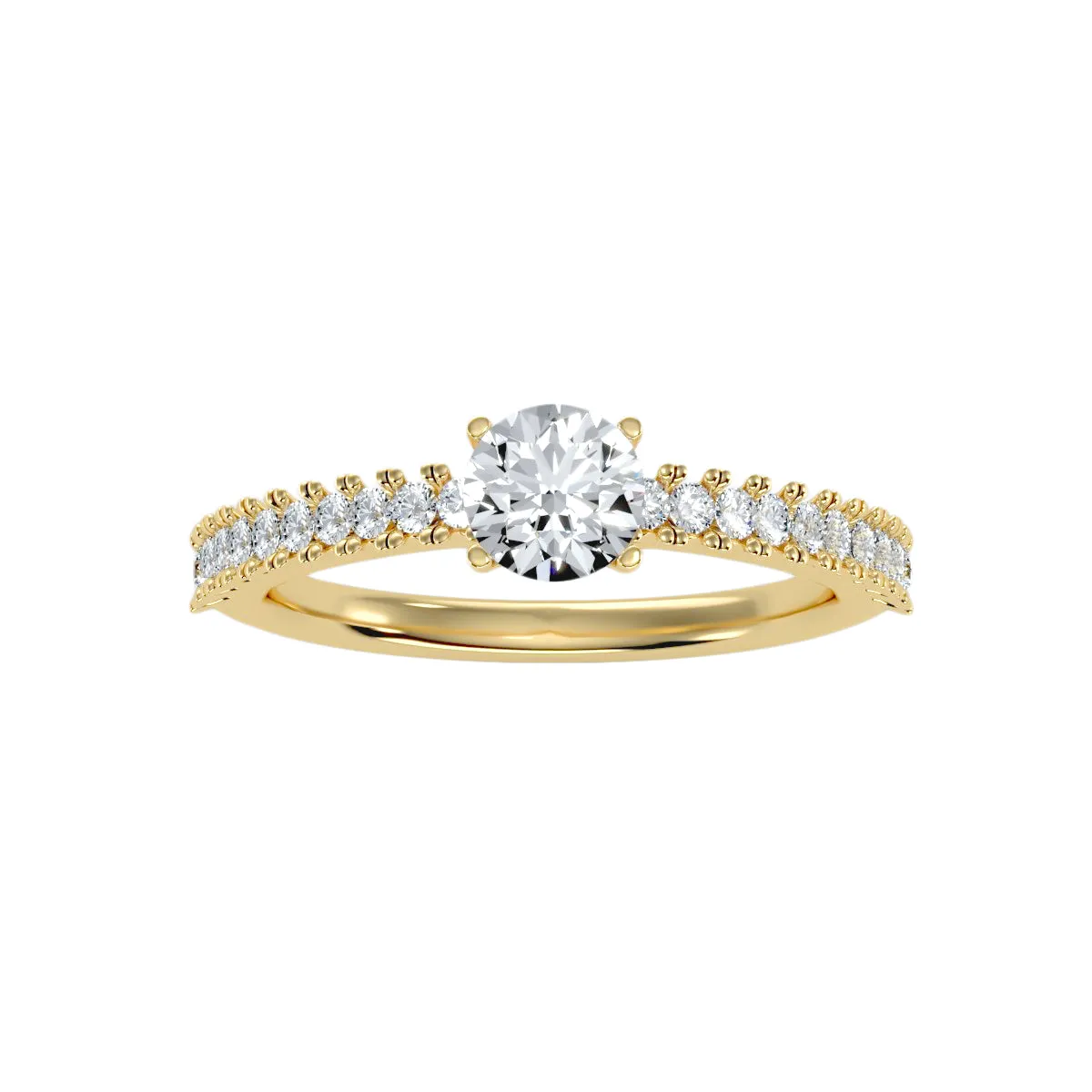 0.98 Carat Diamond 14K Yellow Gold Engagement Ring