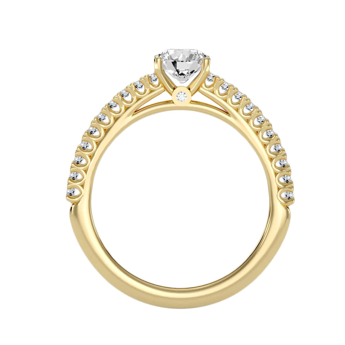 0.98 Carat Diamond 14K Yellow Gold Engagement Ring