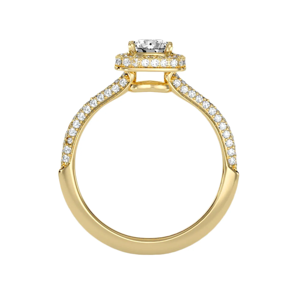 1.07 Carat Diamond 14K Yellow Gold Engagement Ring