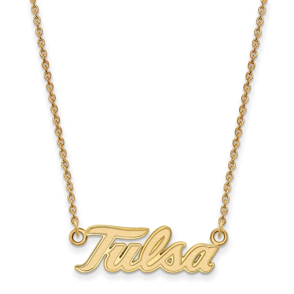 10k Yellow Gold The U of Tulsa Large Pendant Necklace