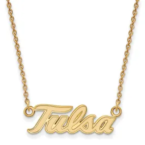 10k Yellow Gold The U of Tulsa Large Pendant Necklace