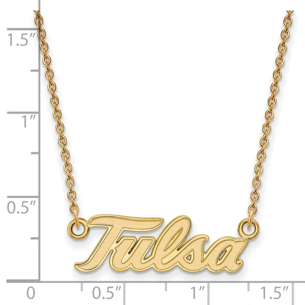 10k Yellow Gold The U of Tulsa Large Pendant Necklace