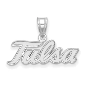 14k White Gold The U. of Tulsa Large  Pendant