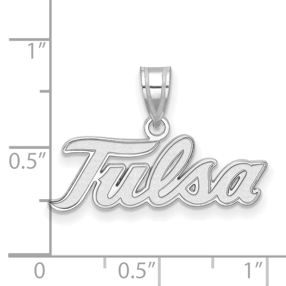 14k White Gold The U. of Tulsa Large  Pendant