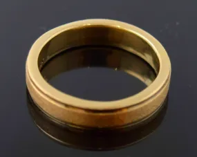 18k Band Solid Gold MENS WEDDING BAND LUXURY Elegant Ring RESIZABLE r704