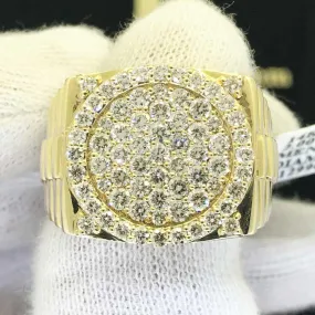 2.00cttw Diamond 14K Yellow Gold Mens Pres Ring