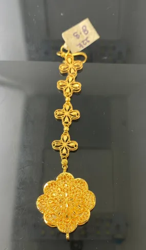 22K Solid Gold Floral Wedding Tikka T75