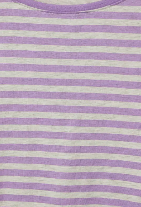 320858- Purple Strip T-shirt- Cecil