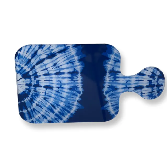 Acrylic Charcuterie Board - Navy & White Tye Dye