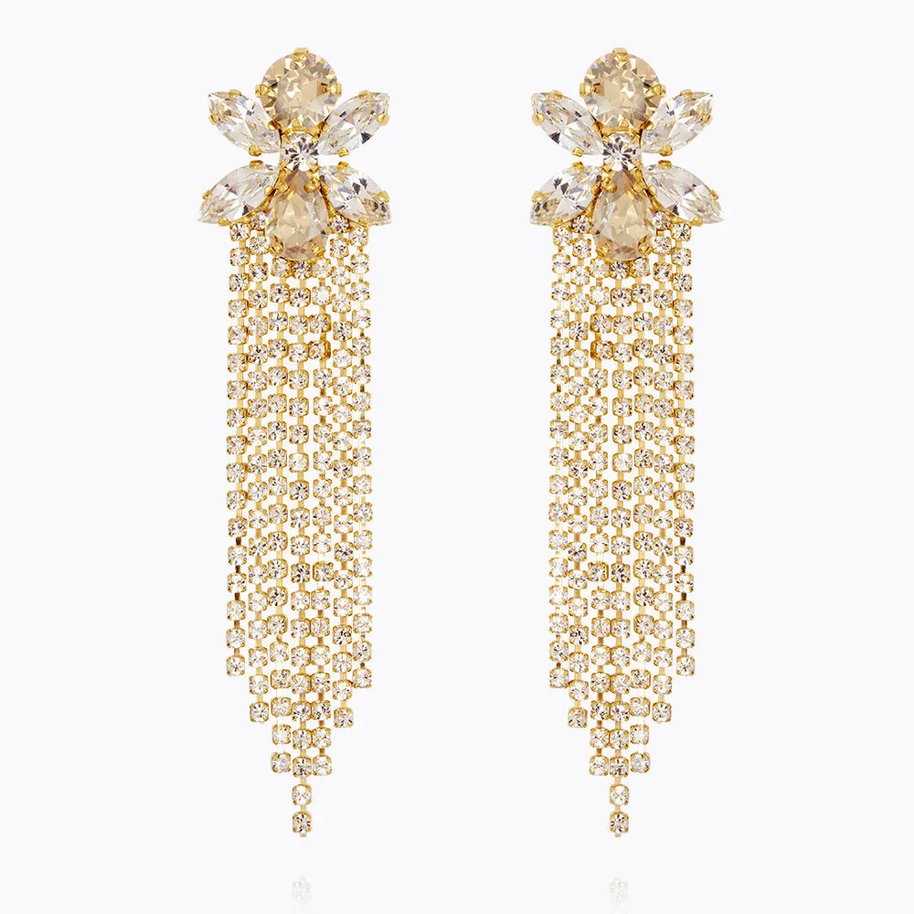 Adore You Earrings / Crystal + Golden Shadow