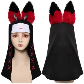 ALASTOR cos Cosplay Hat  Halloween Carnival Costume Accessories Hazbin Hotel nun