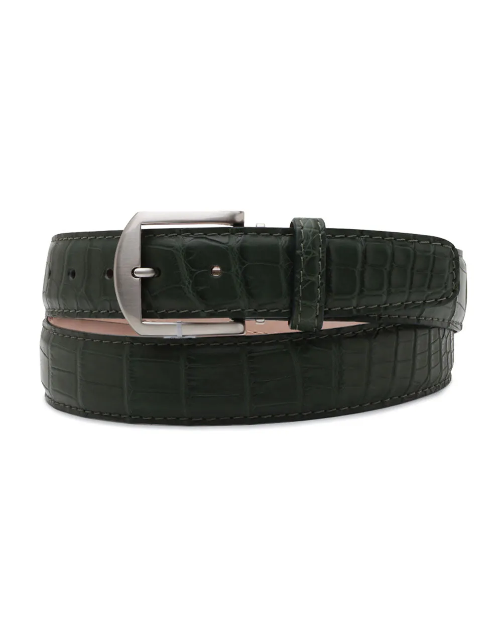 Alligator Belt in Dark Green