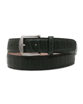 Alligator Belt in Dark Green