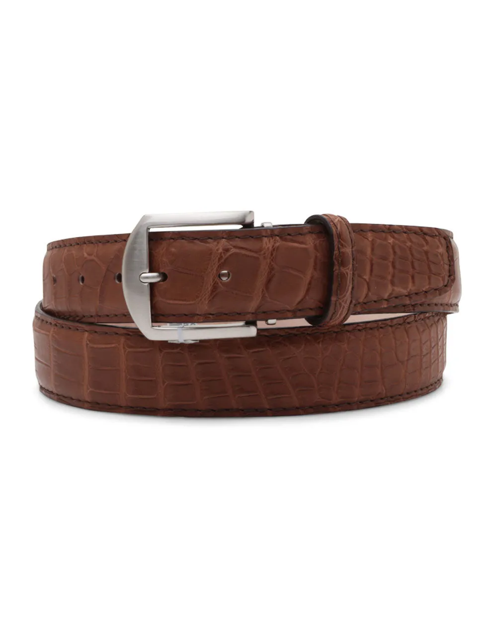 Alligator Belt in Tobacco