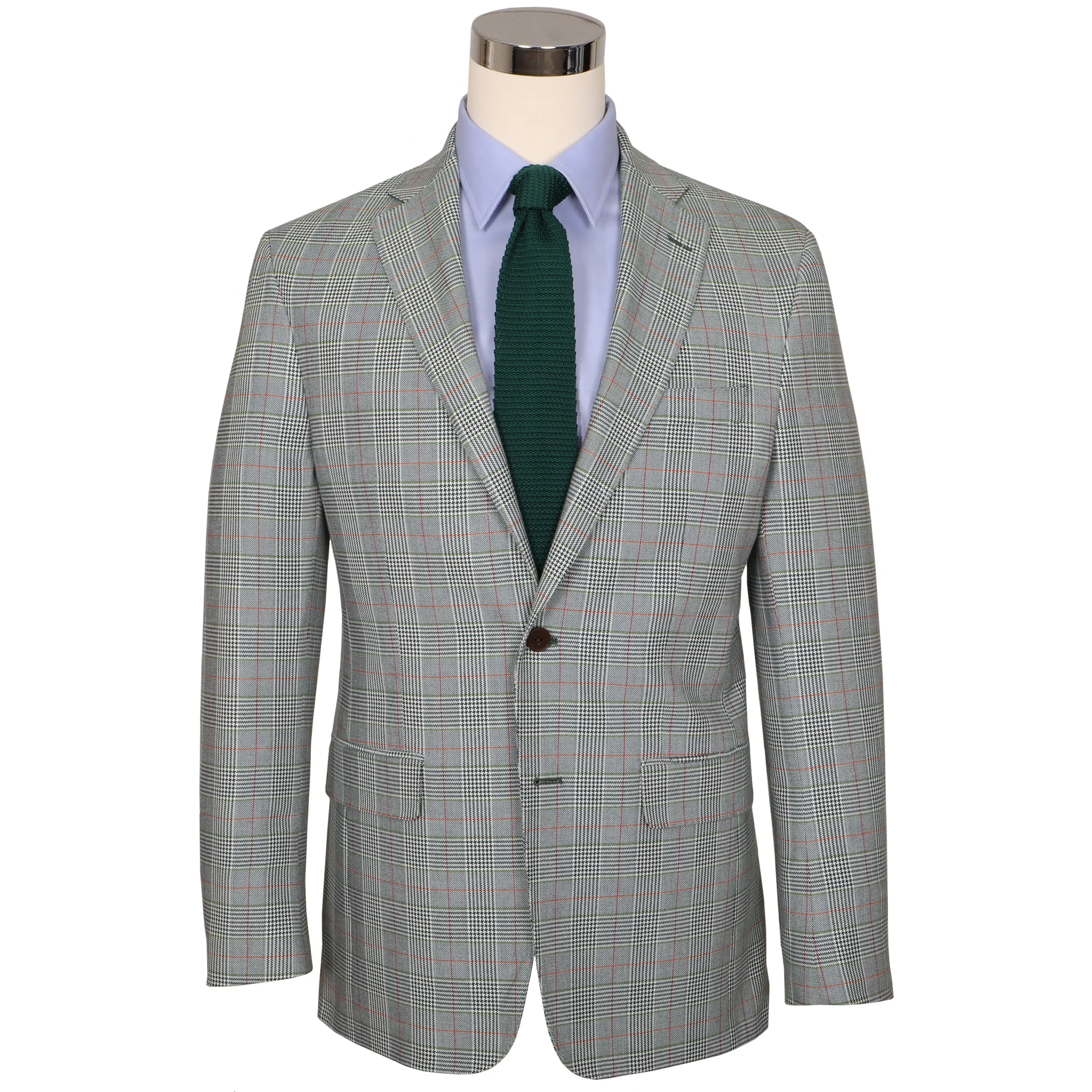 Audubon Green Glen Plaid Lightweight Sport Coat