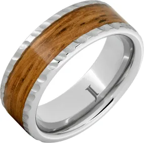 Barrel Aged Serinium Ring with Single Malt Scotch Wood Inlay