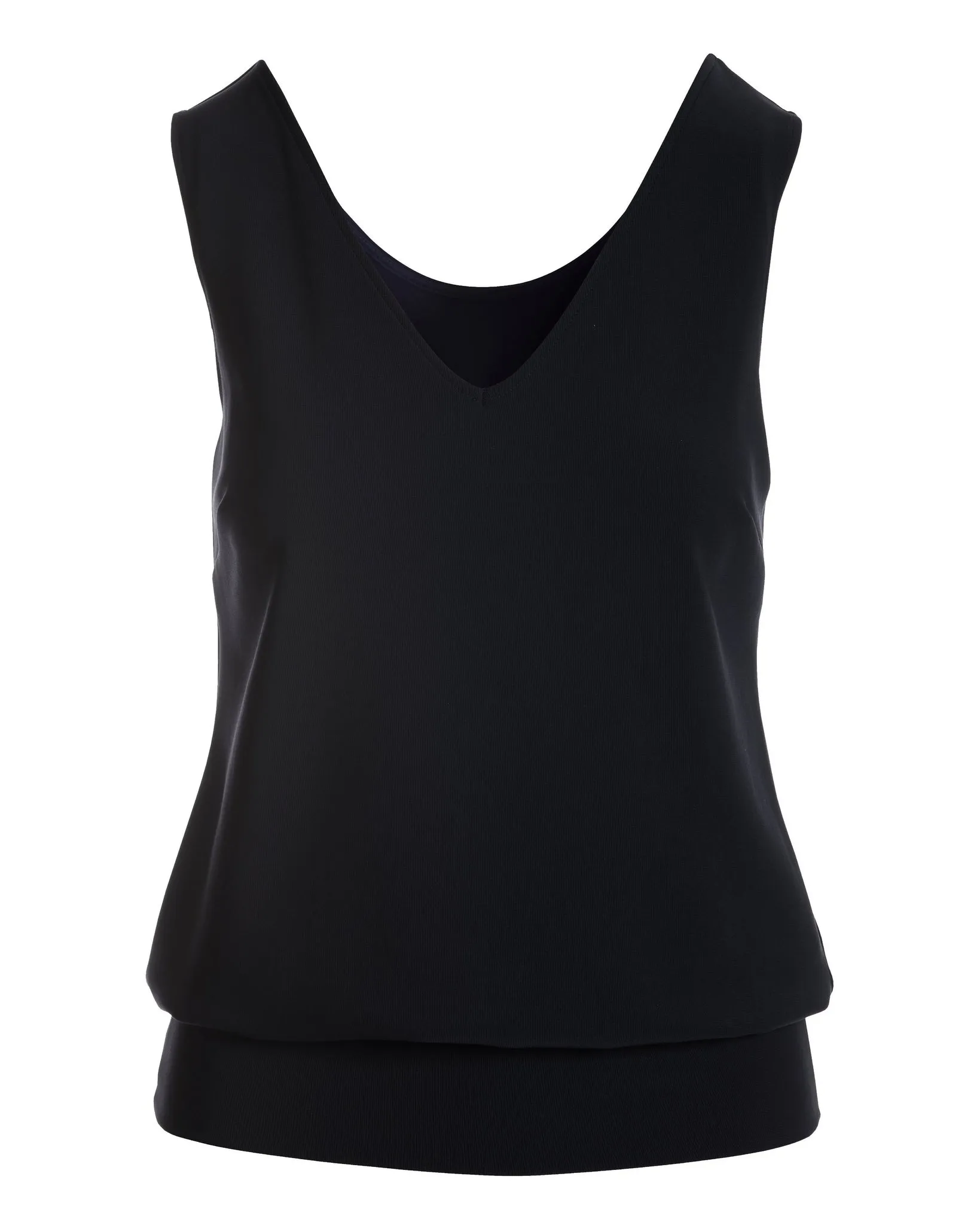 Beyond Travel Sleeveless Blouson Top Jet Black