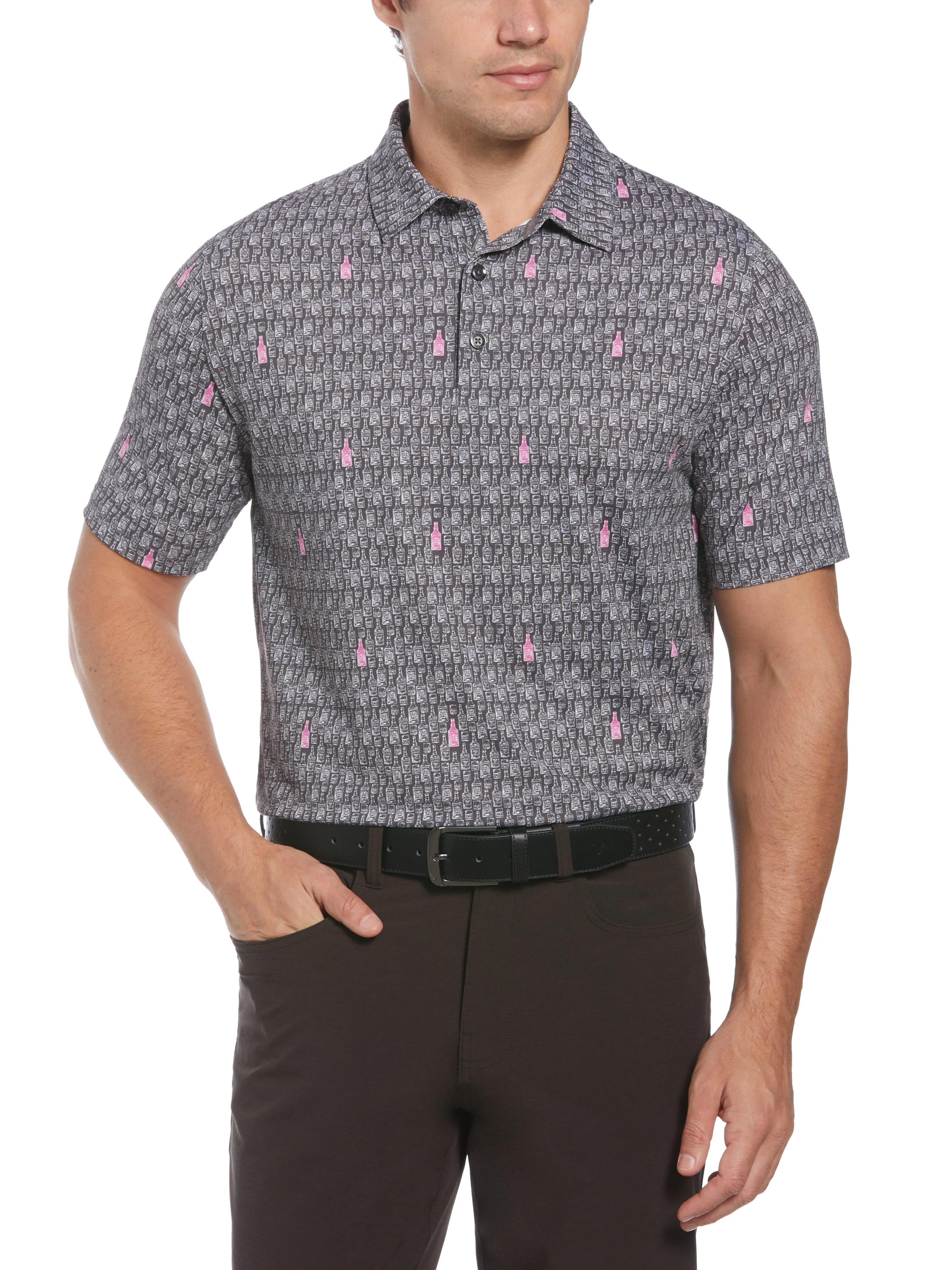 Big & Tall Scotch Novelty Print Golf Polo