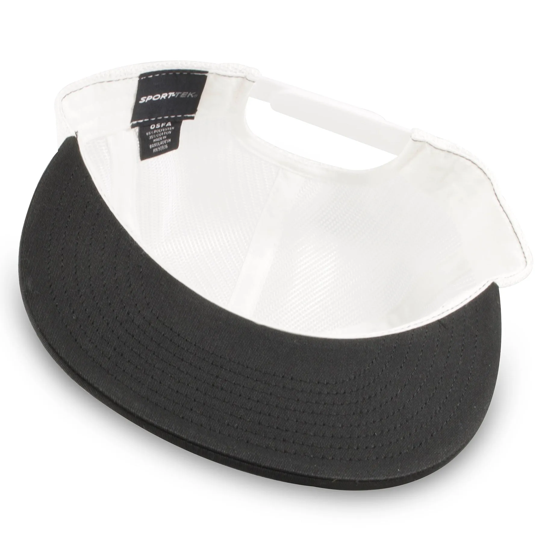 Black on White Trucker Mesh-Back Snapback Hat