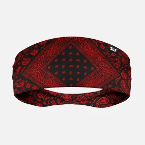 Black Red Classic Bandana Headband