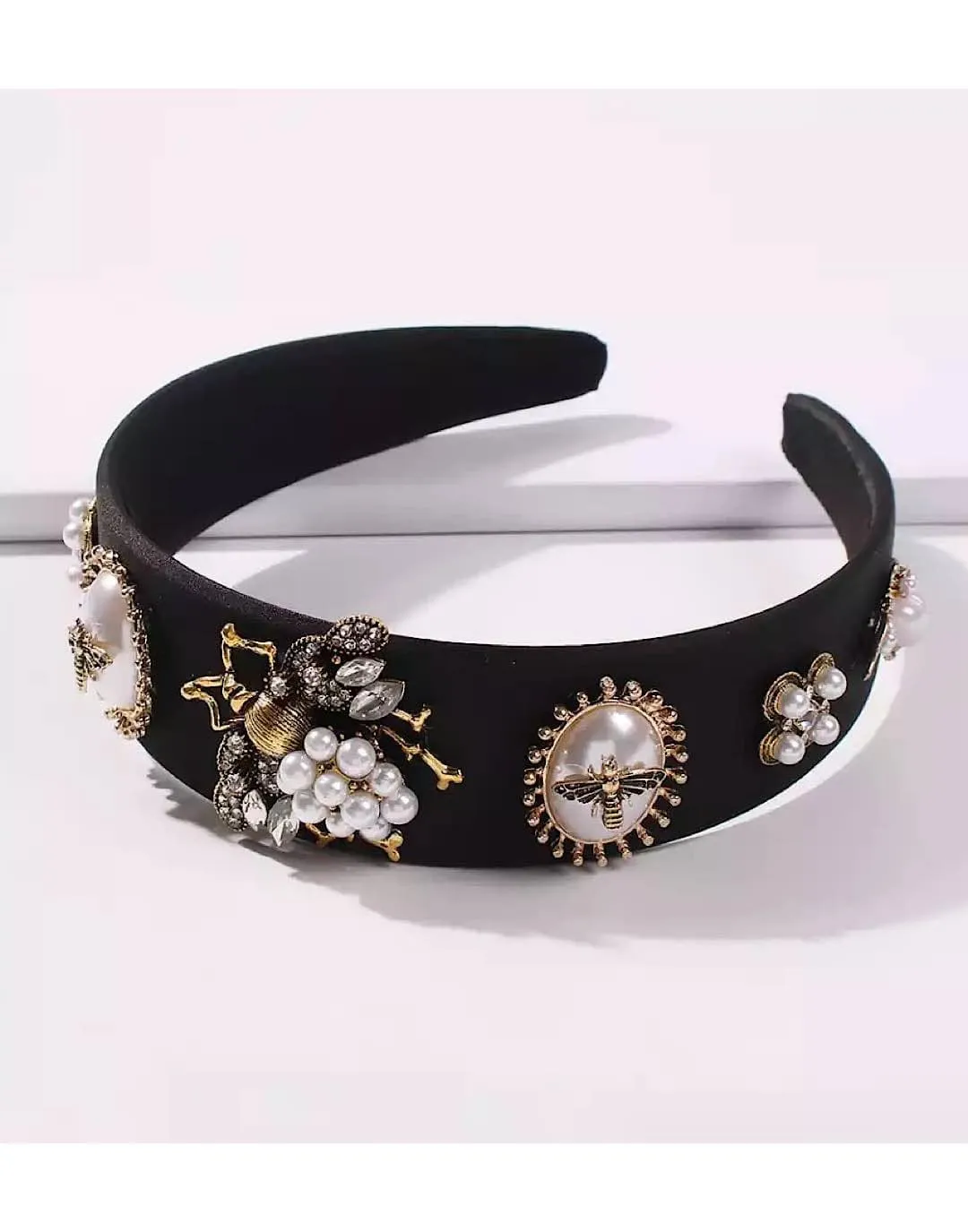 Bumble Bee Pearl Baroque Headband