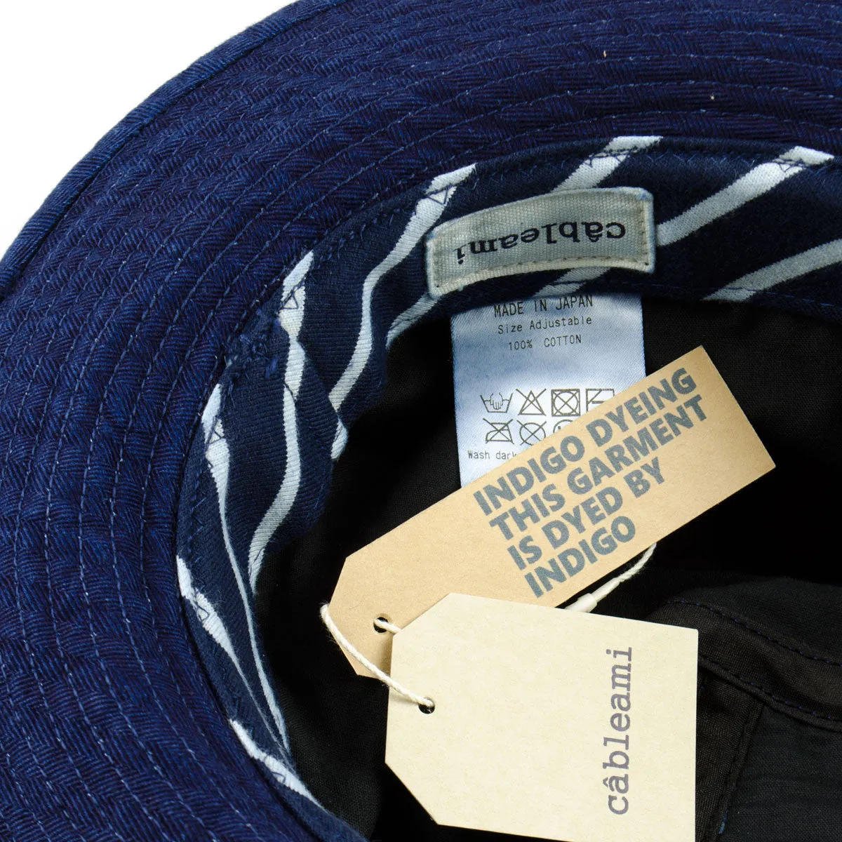 cableami - Bucket Hat - Indigo Herringbone