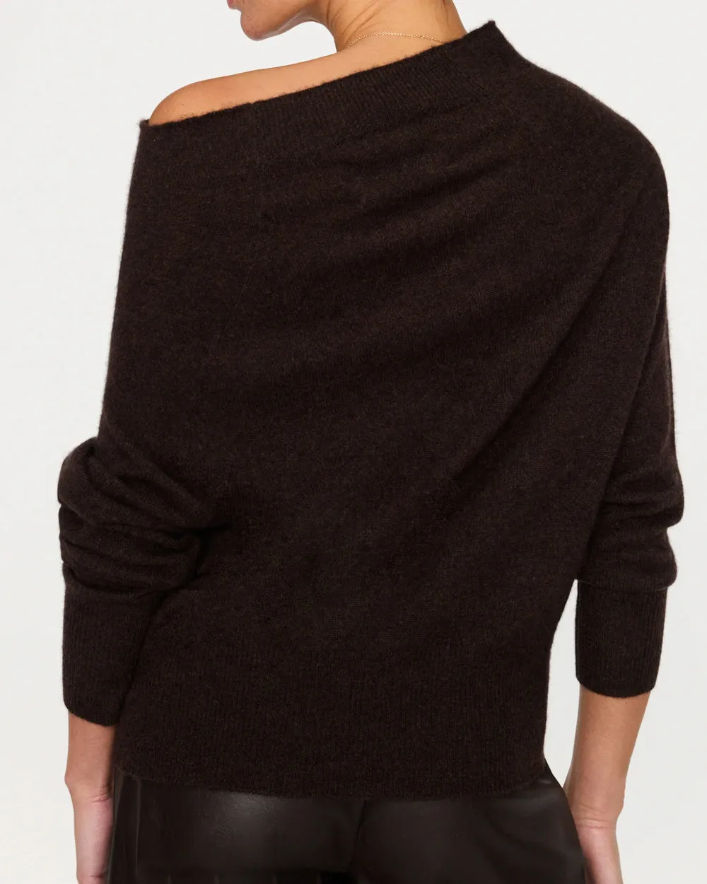 Carob Melange Off The Shoulder Lori Top