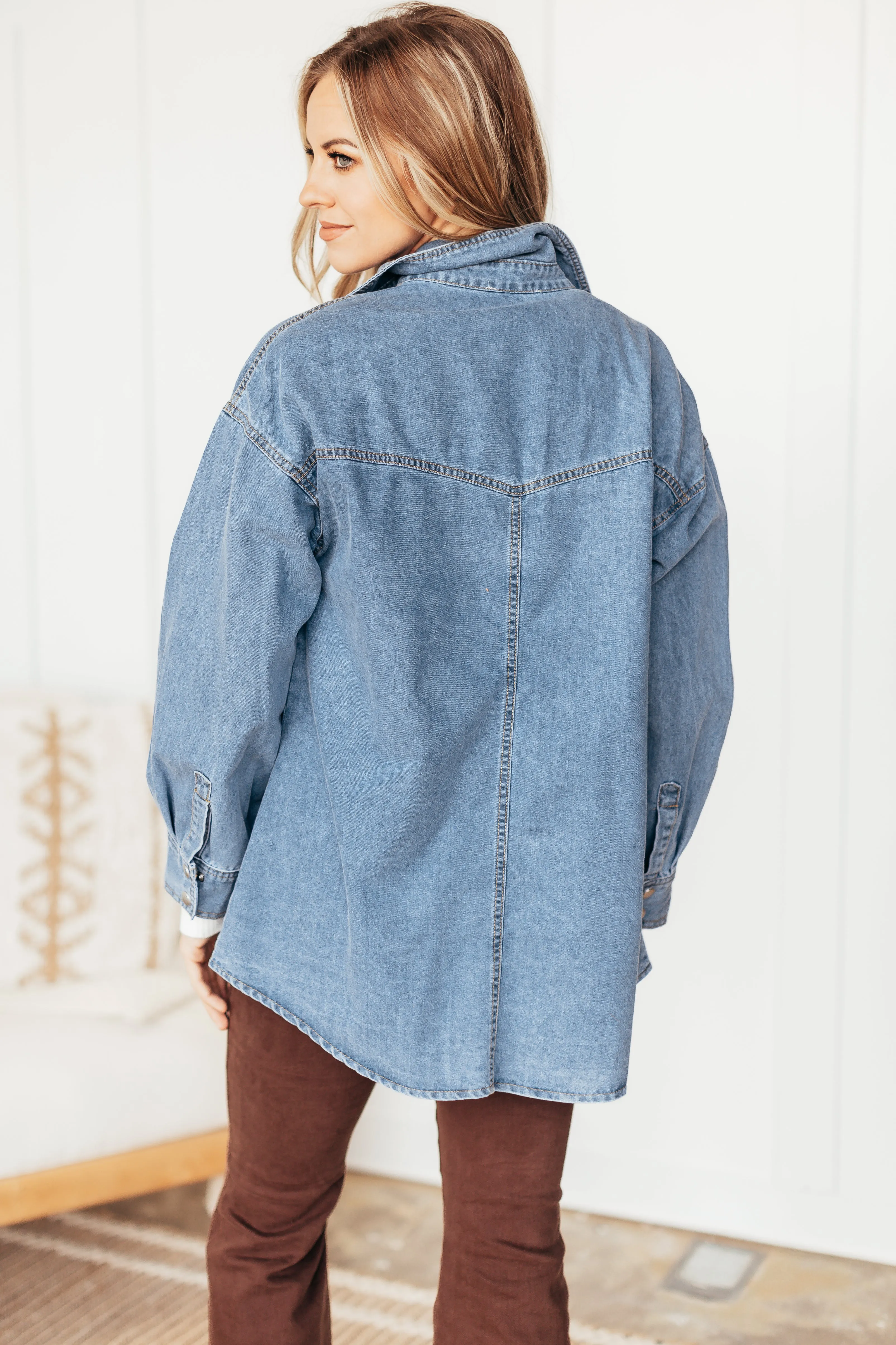 Carolina Snap Denim Long Sleeve Shirt