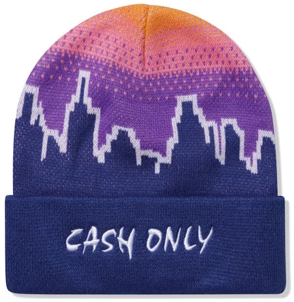 Cash Only Skyline Beanie / Navy