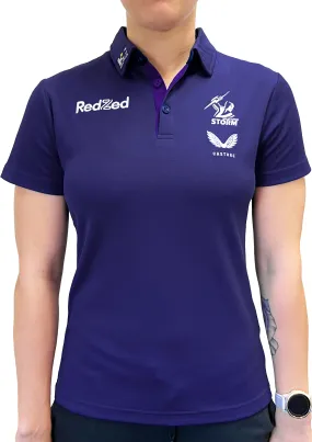 Castore Womens Melbourne Storm Players Media Polo Navy  JCMSWTRMP1P