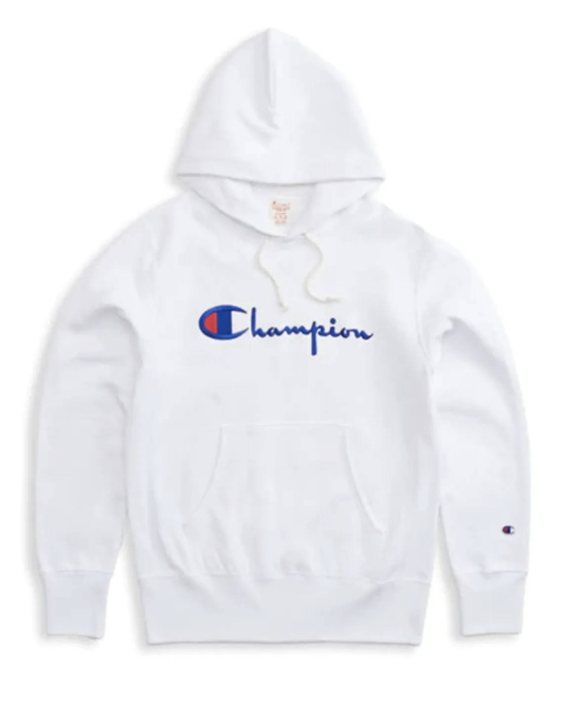 Champion Europe Script Logo Reverse Weave Hoodie White