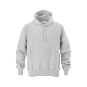 CHAMPION REVERSE WEAVE LOGO PULL OVER HOODIE (GRAY)