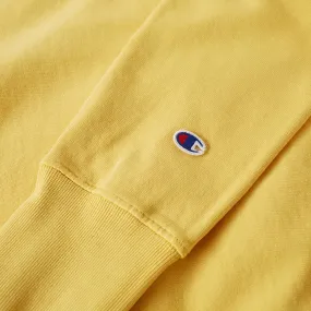 Champion Reverse Weave Small Script Logo Crew SweatYellow