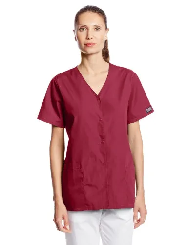 Cherokee 4770 Women's Workwear Snap Front V-Neck Scrubs Shirt