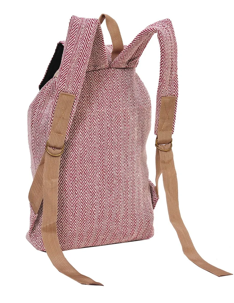 Chevron Weave Hemp Backpack