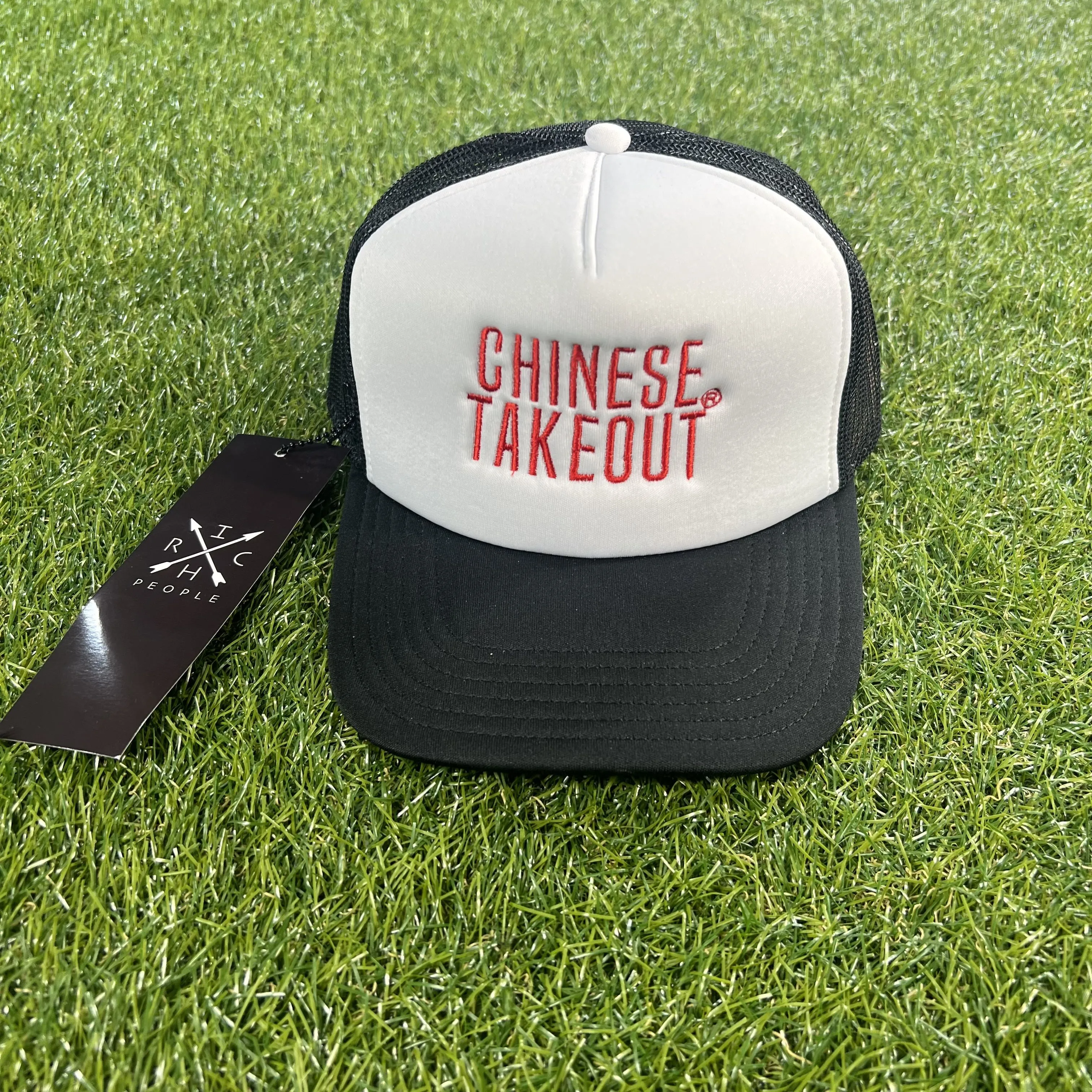 Chinese Takeout Trucker Hat (Blk/Wte/Red)