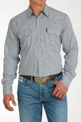 Cinch White Print Modern Fit Shirt