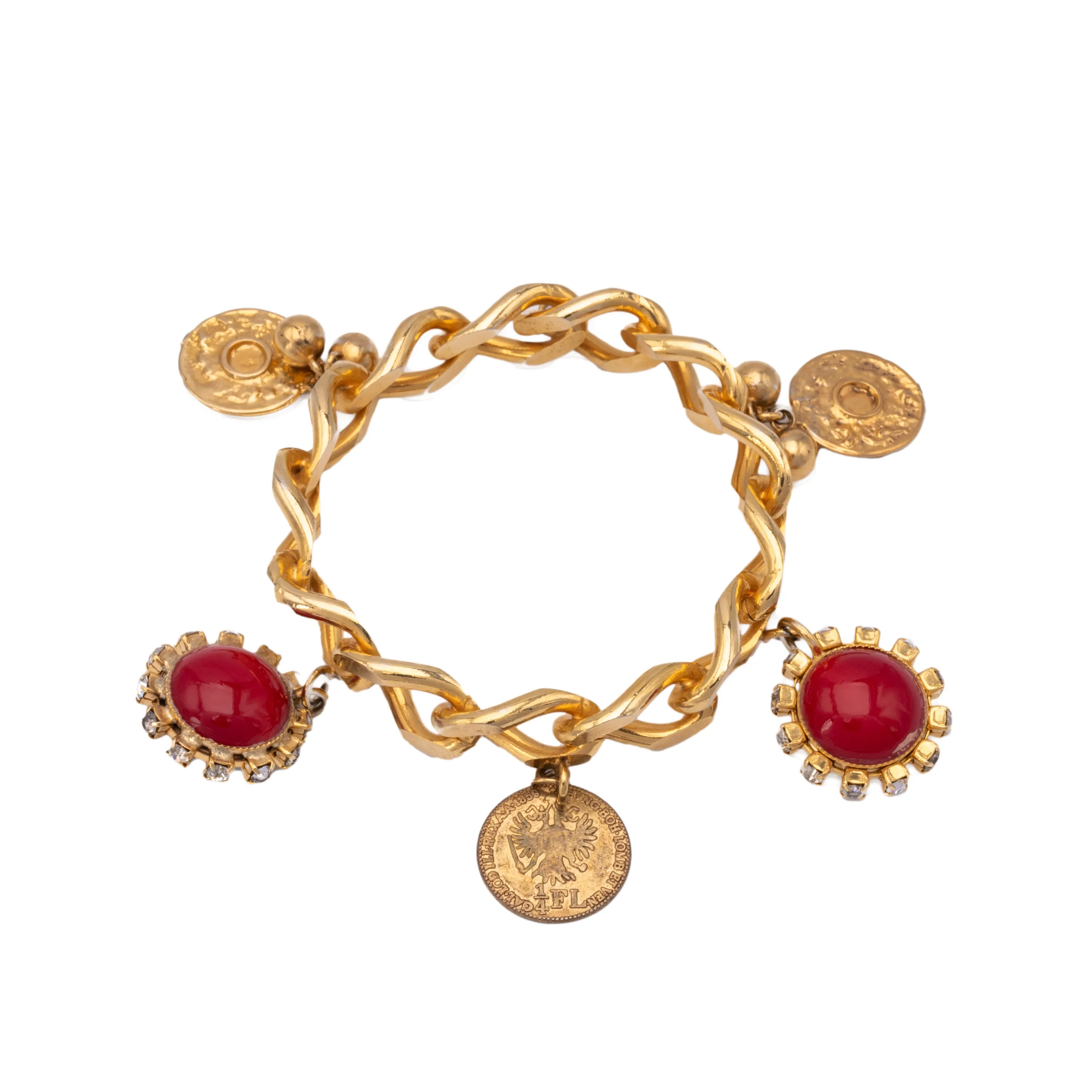 Collection Privée Bracelet With Red Charms - '80s