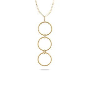 Doves by Doron Paloma 18kt Gold & Diamond Open Circle Pendant