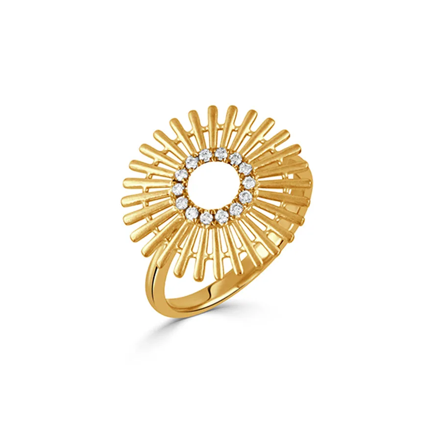 Doves by Doron Paloma 18kt Gold & Diamond Open Circle Ring